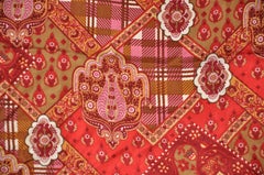 Oscar de la Renta "Shades of Burgundy & Rich Reds" Silk Scarf