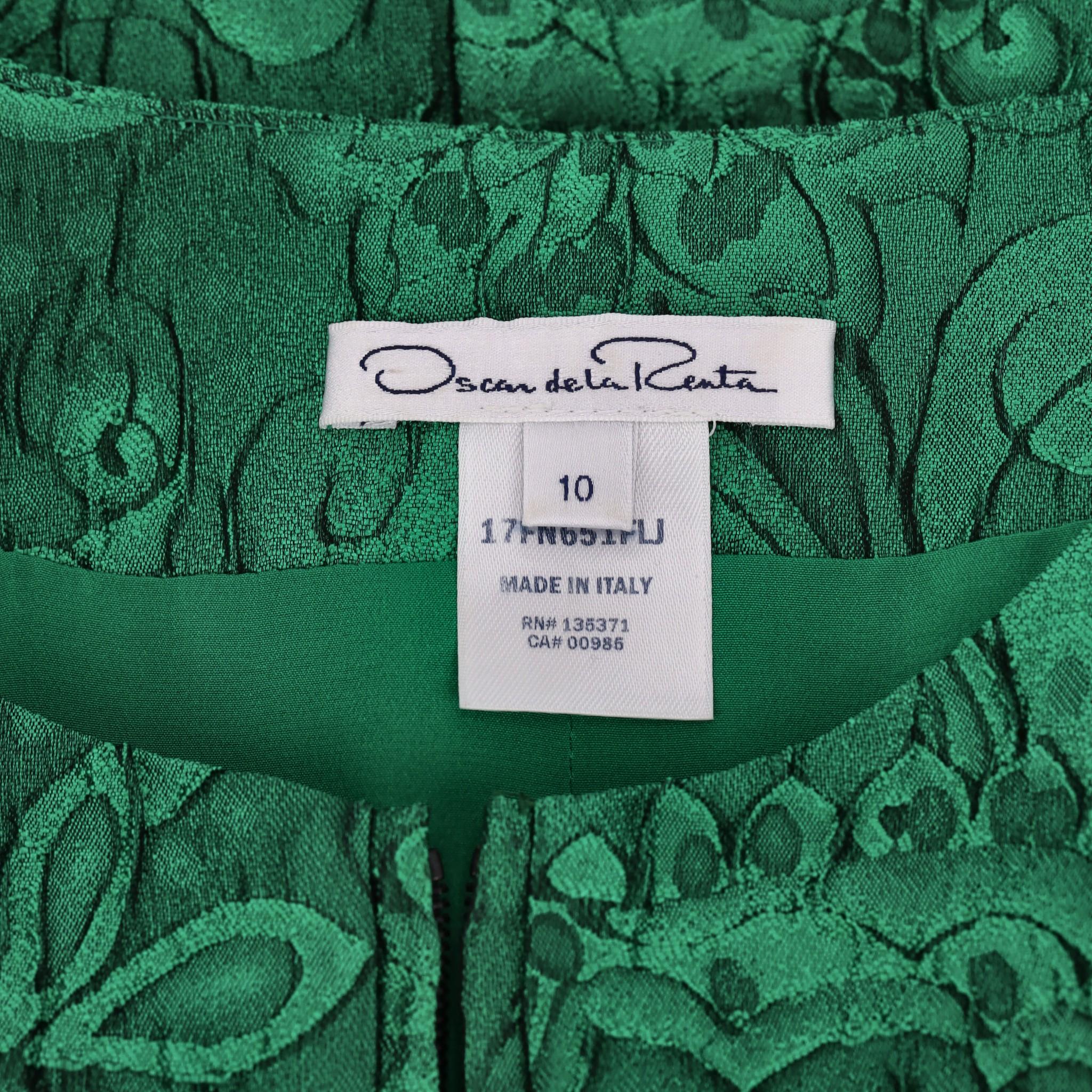 Oscar De La Renta Silk Blend Jacquard Dress 3
