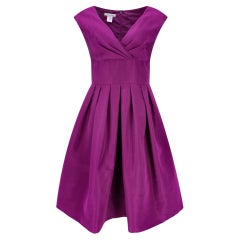 Oscar De La Renta - Robe plissée évasée en soie