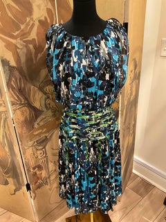Oscar De La Renta Silk Floral Dress
