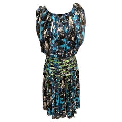 Oscar De La Renta Silk Floral Dress