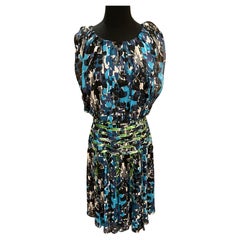 Oscar De La Renta Silk Floral Dress