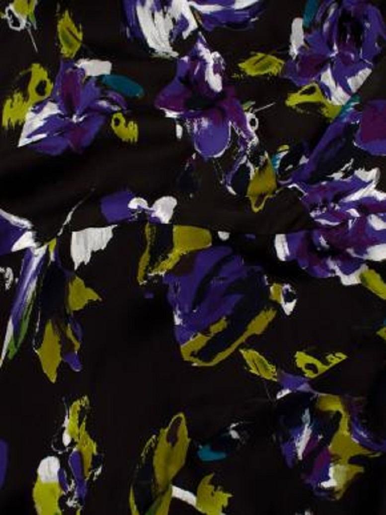 Women's Oscar de la Renta Silk Floral Print Gown For Sale