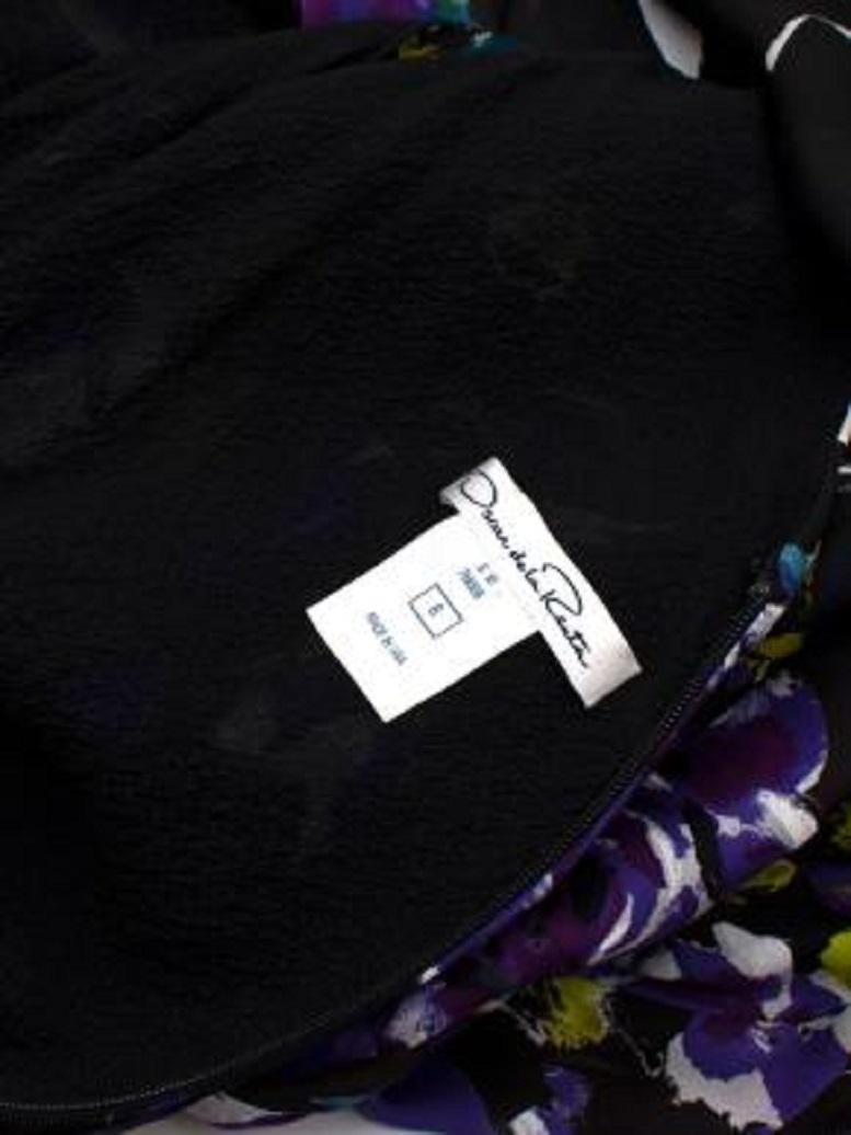 Oscar de la Renta Silk Floral Print Gown For Sale 3
