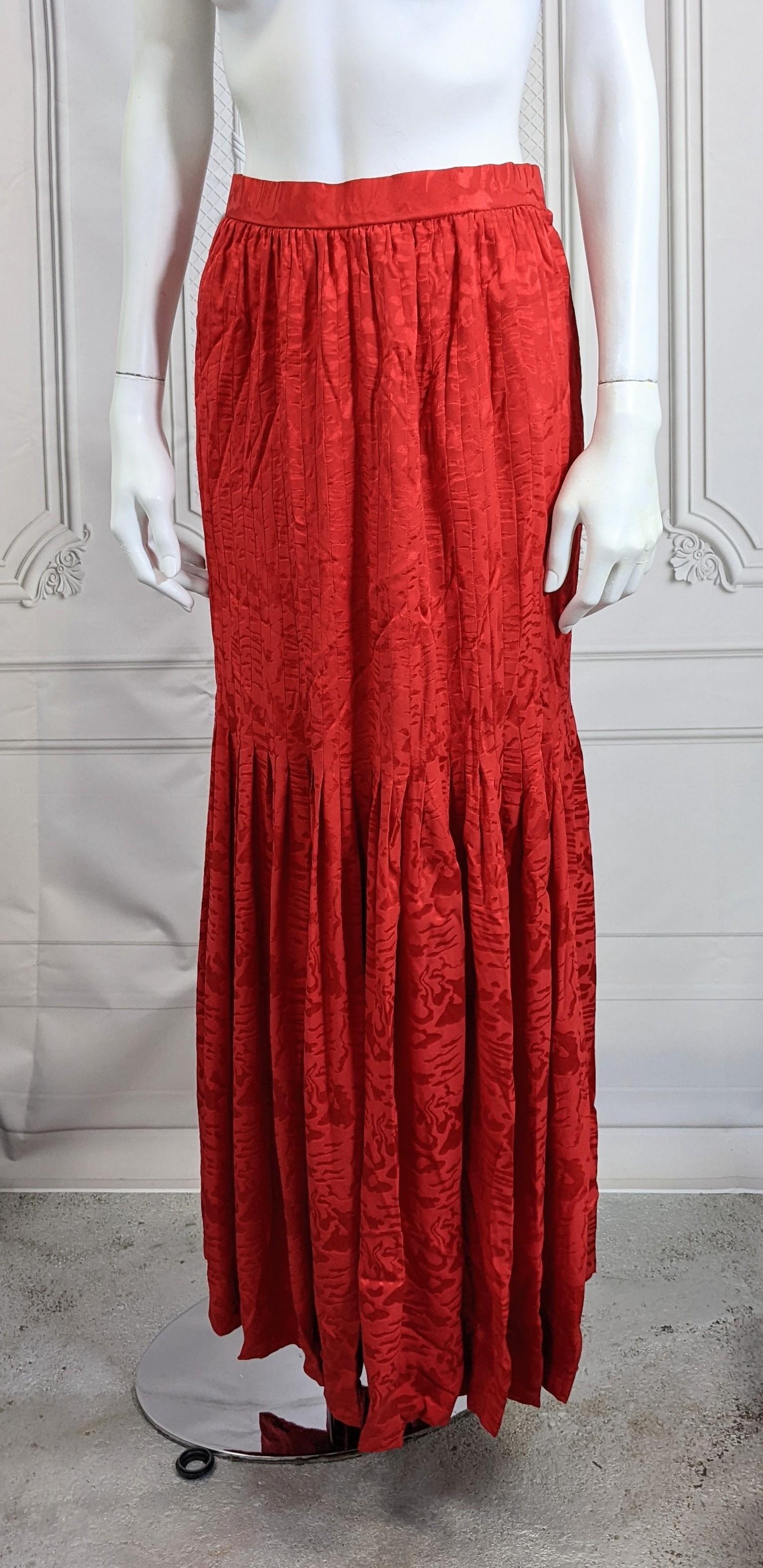 Oscar de la Renta Silk Jacquard Evening Gown For Sale 5