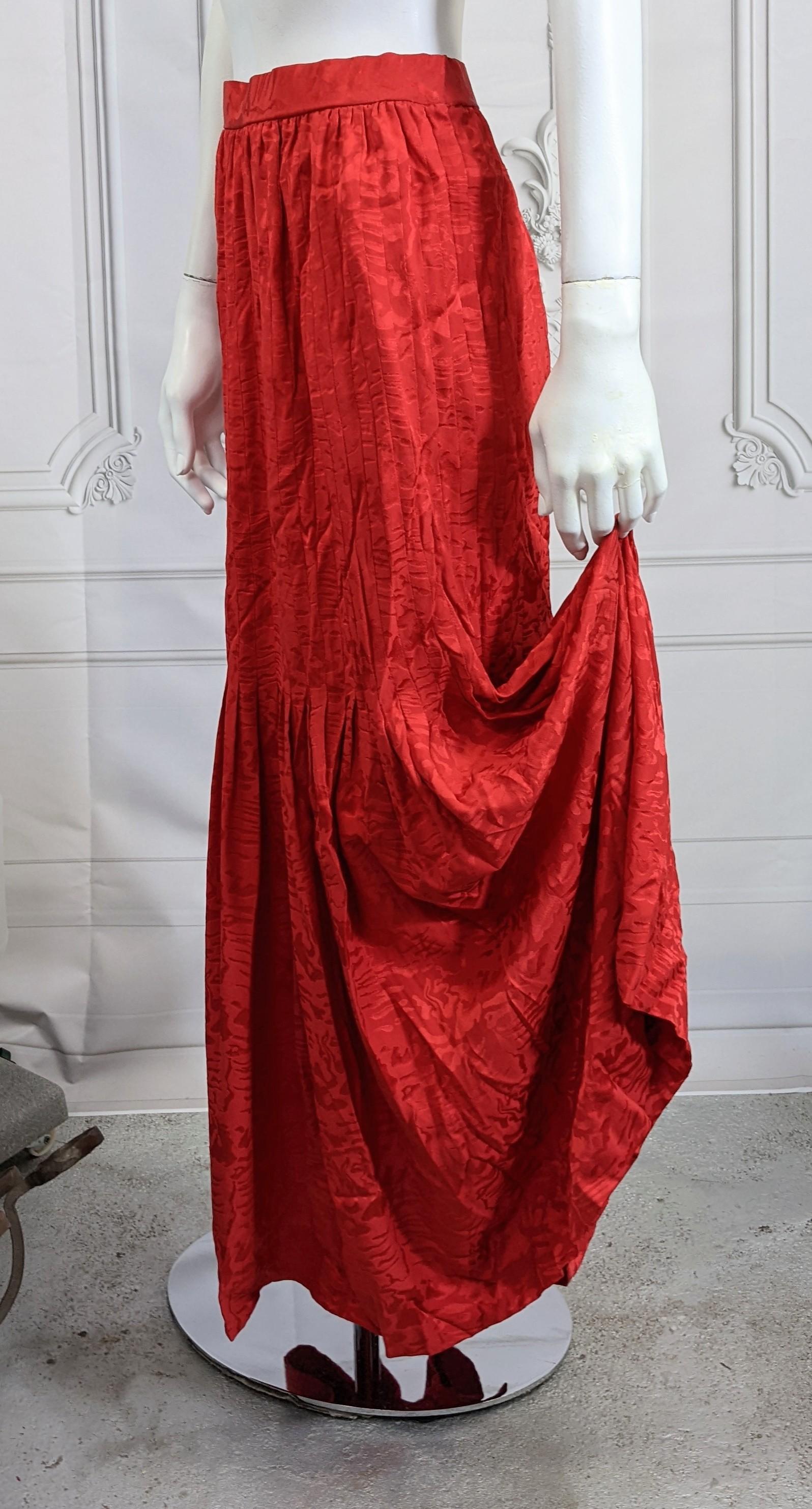 Oscar de la Renta Silk Jacquard Evening Gown For Sale 6
