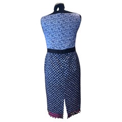 Oscar de la Renta Silk Pencil Dress Size 8 made in Italy