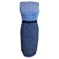 Oscar de la Renta Silk Pencil Dress Size 8 made in Italy