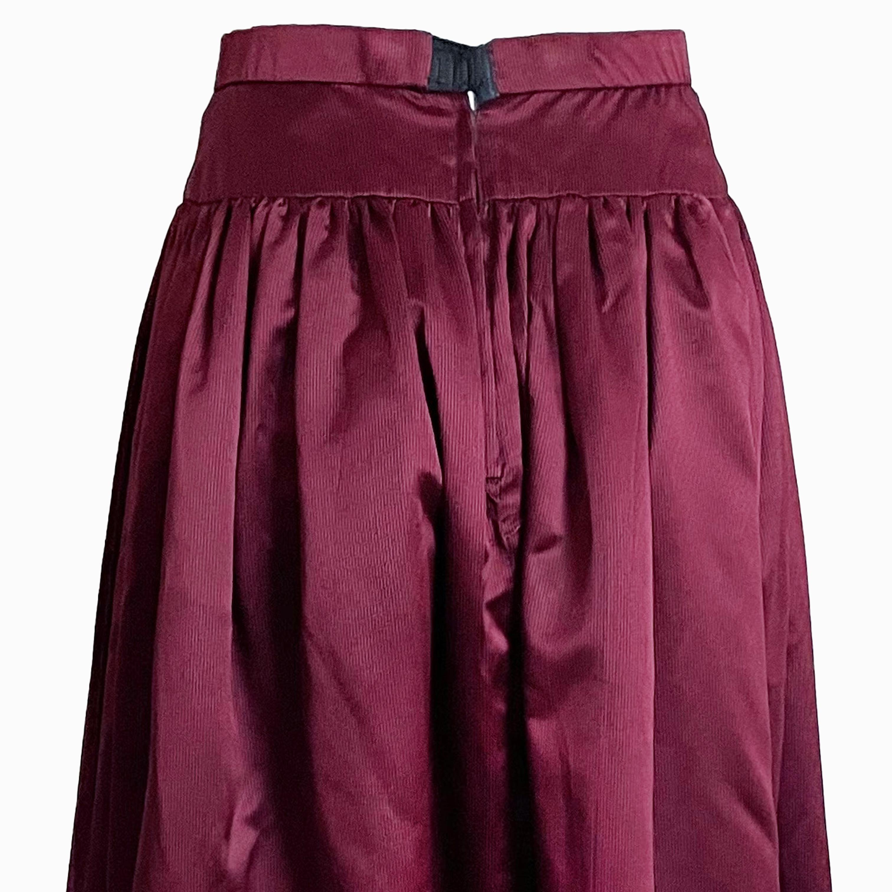 Oscar de la Renta Silk Skirt Formal Evening Box Pleat Maxi Pinstripe Vintage 70s 4