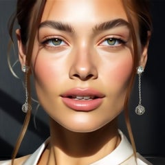 Oscar De La Renta - Orecchini pendenti a sfera in argento con pavé di cristallo Made in USA