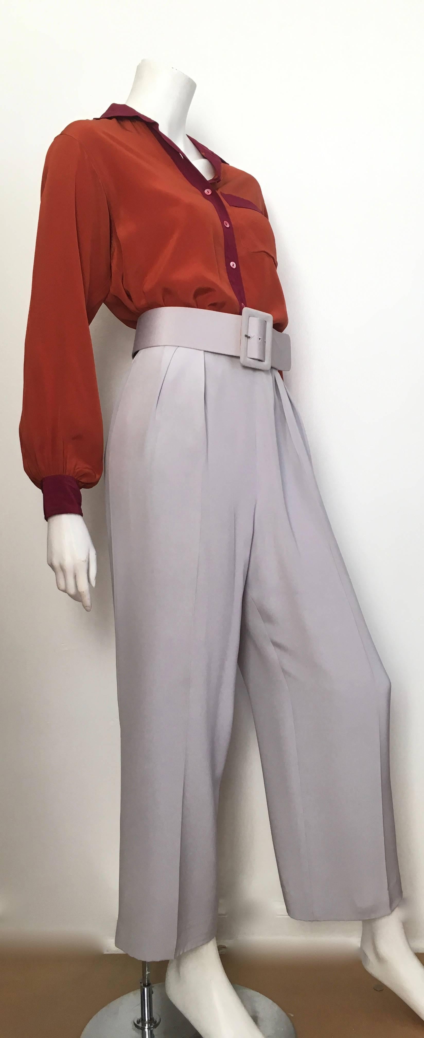 silver pleated pants