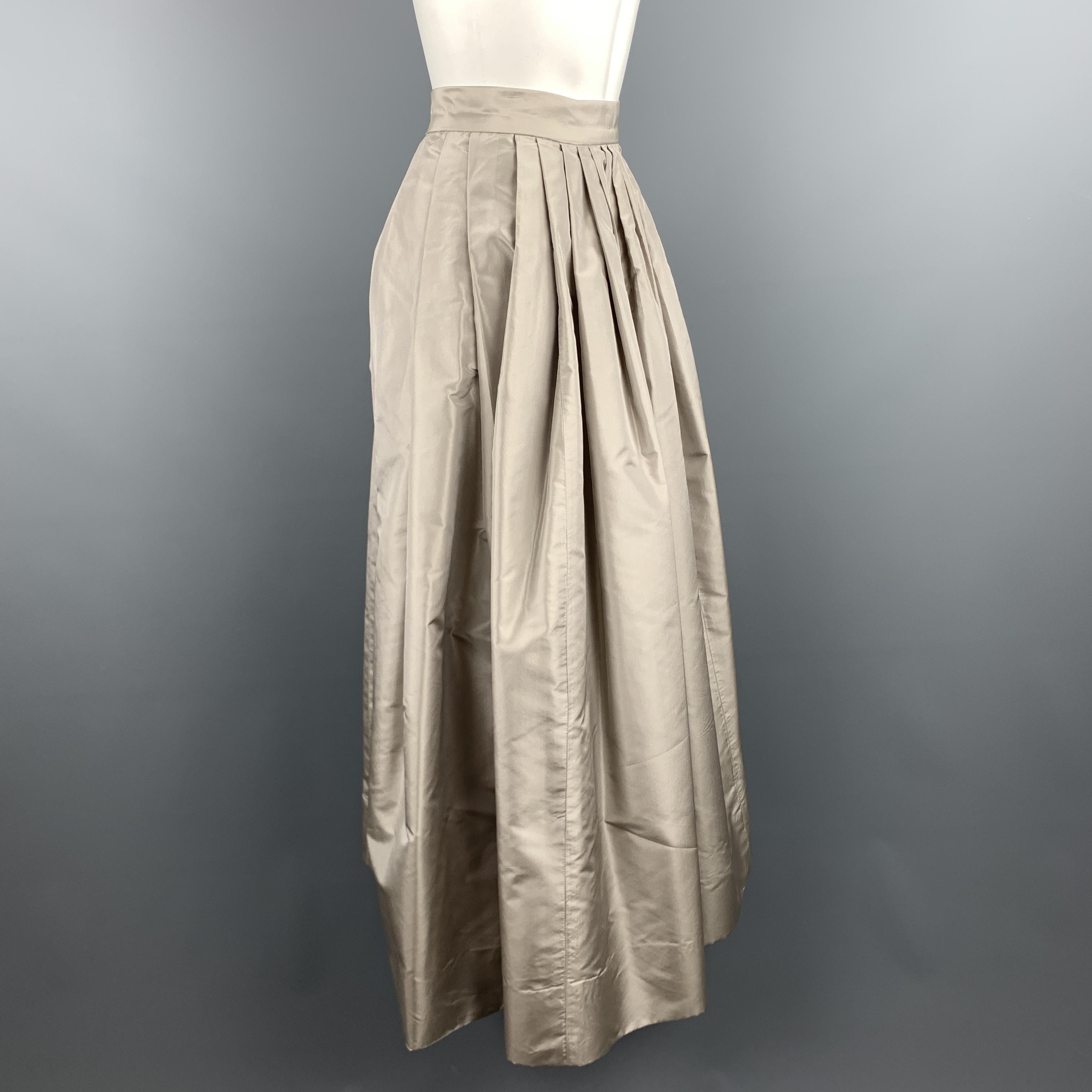 pleated taffeta skirt