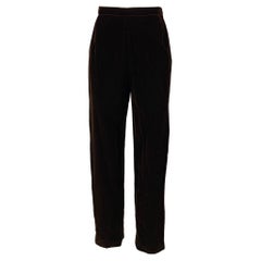 OSCAR DE LA RENTA Größe 8 Brown Velvet High Waisted Dress Pants