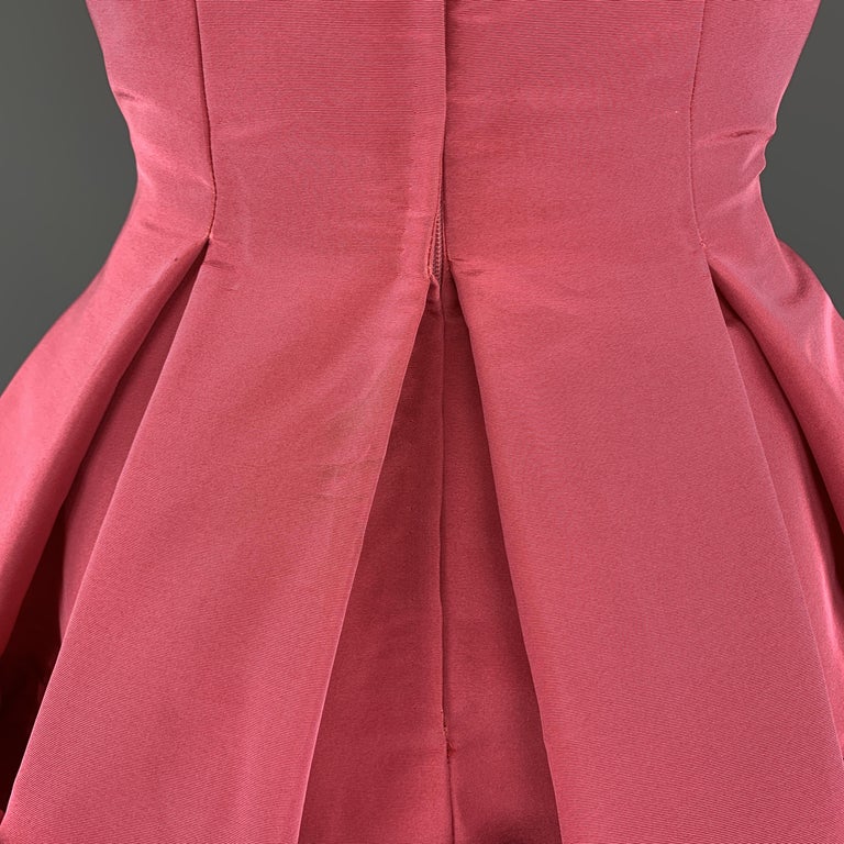 OSCAR DE LA RENTA Size 8 Pink Faille Structured Skirt Cocktail Dress