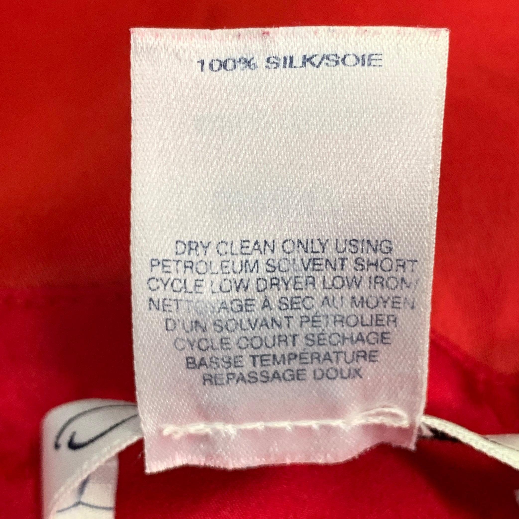 OSCAR DE LA RENTA Size M Red Silk Taffeta One Shoulder Knee Length Cocktail Dress For Sale 4