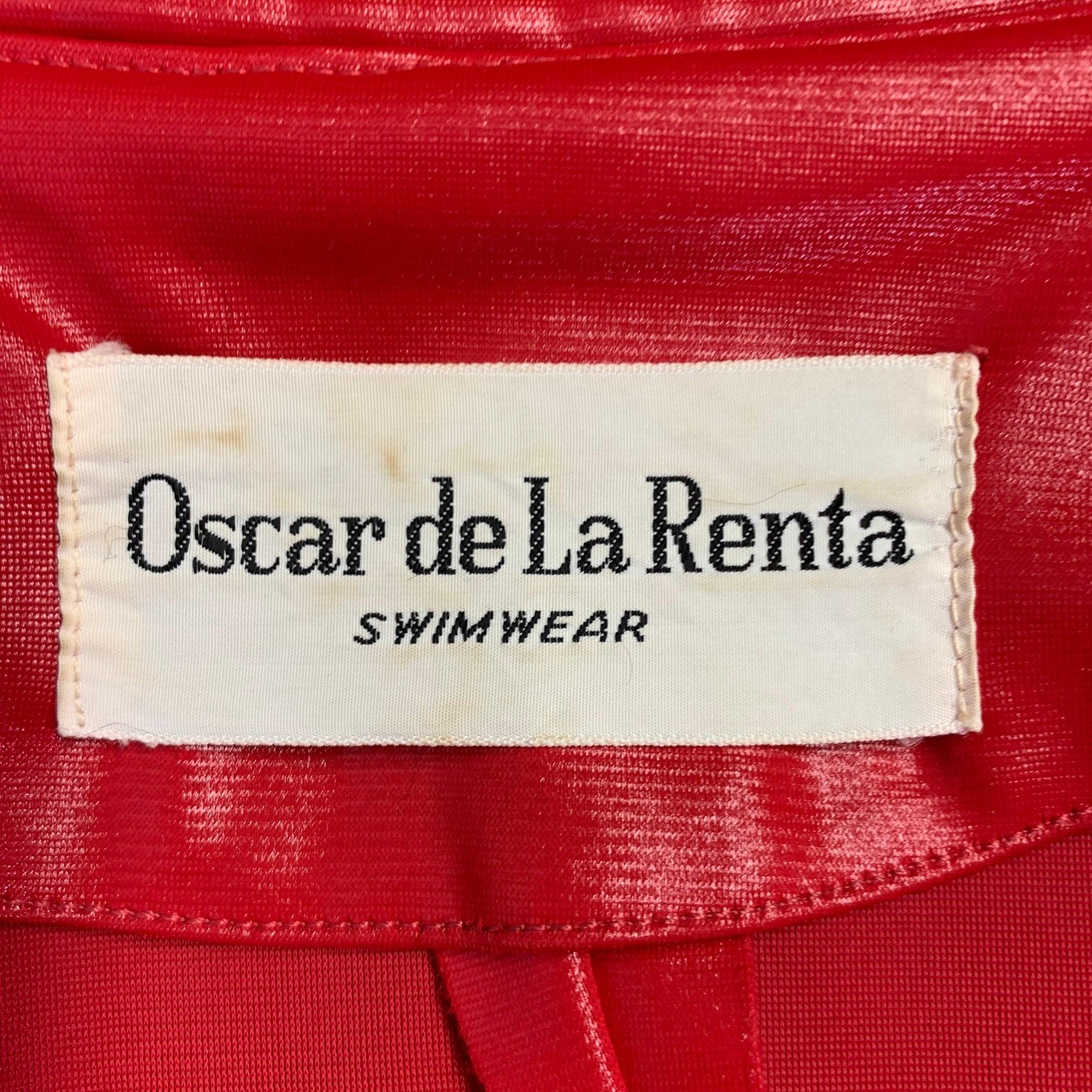 OSCAR DE LA RENTA Taglia M Giacca copripiumino con zip rossa in vendita 5