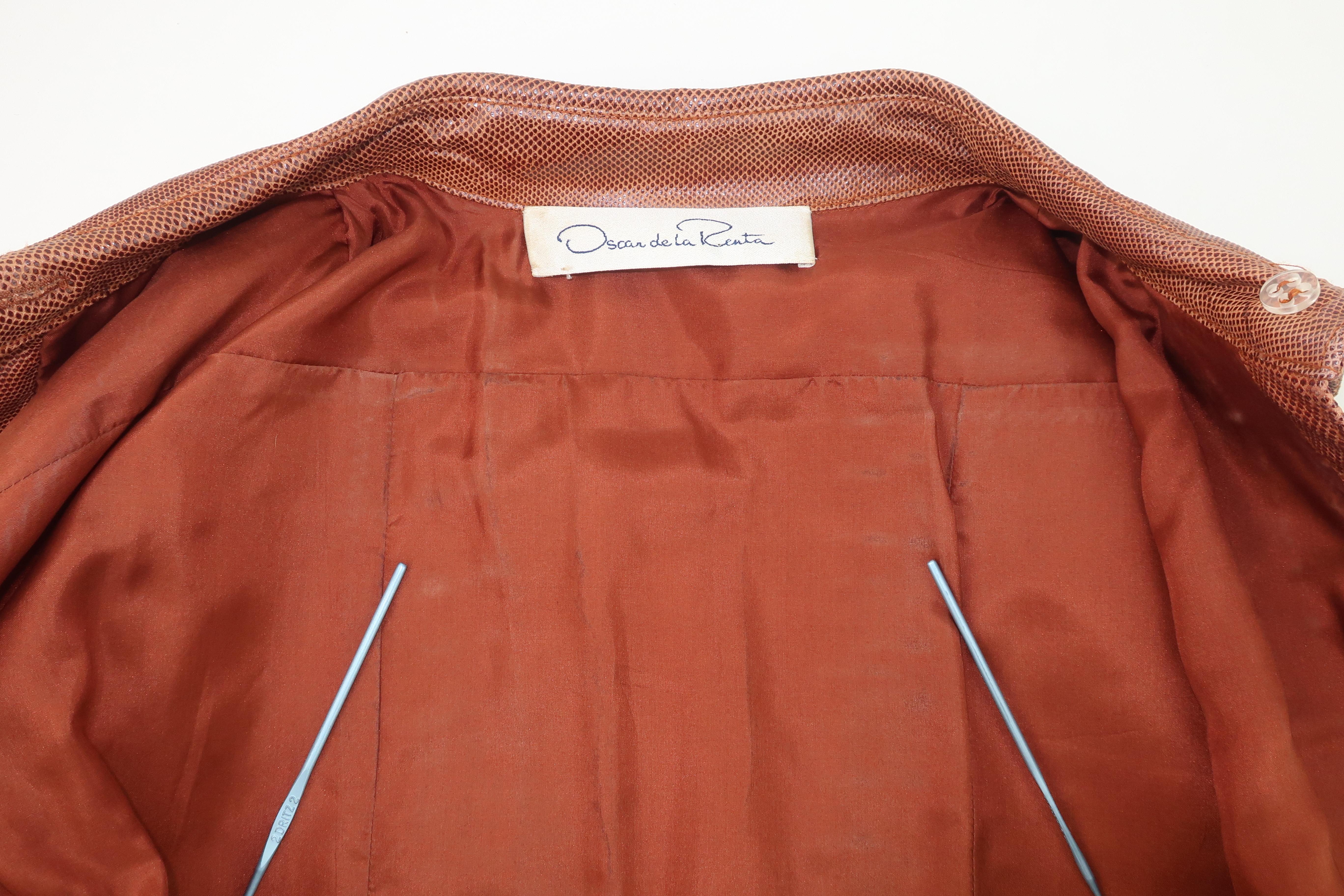 OSCAR DE LA RENTA Snakeskin Blouse Jacket 5