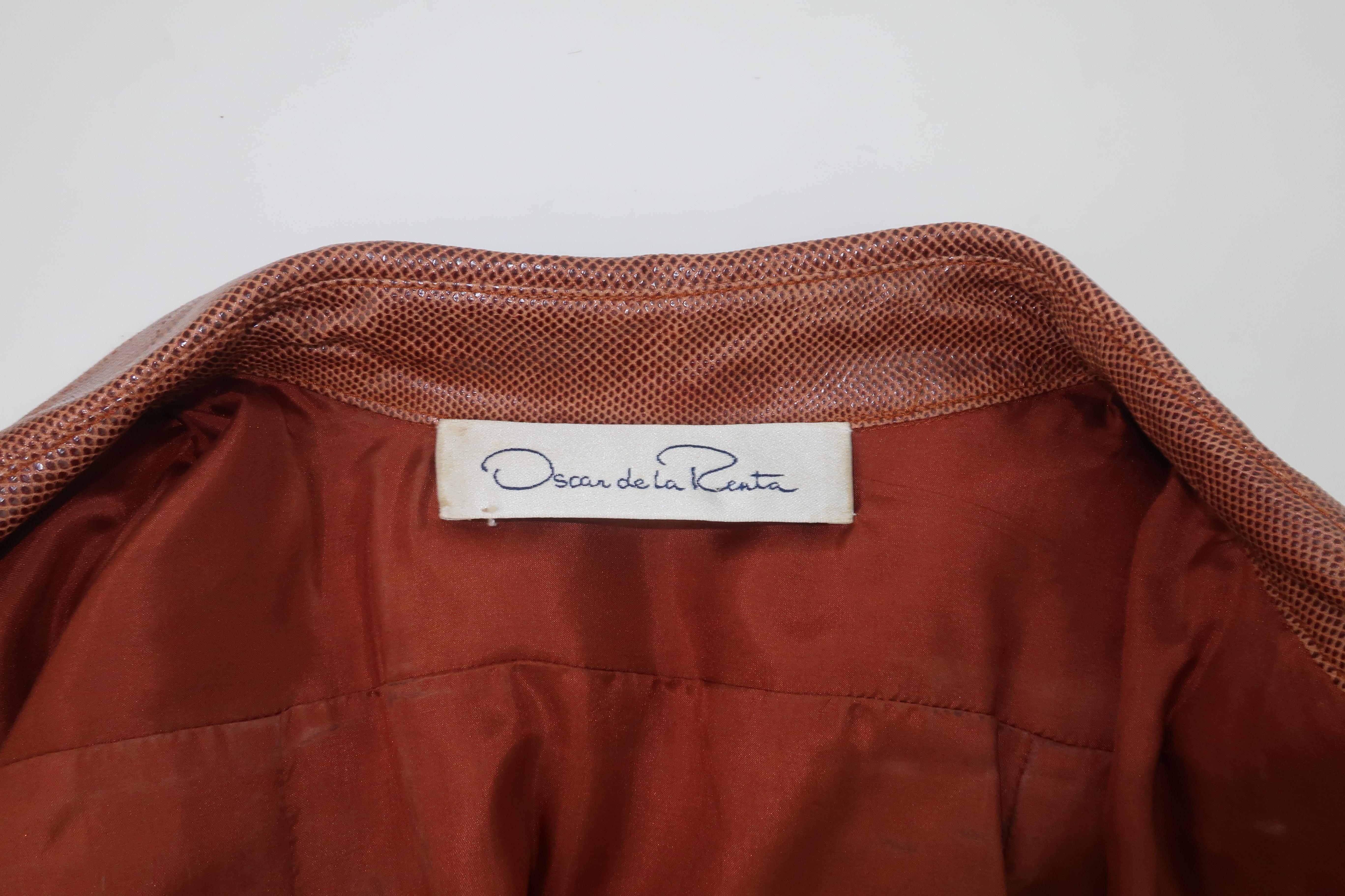 OSCAR DE LA RENTA Snakeskin Blouse Jacket 4