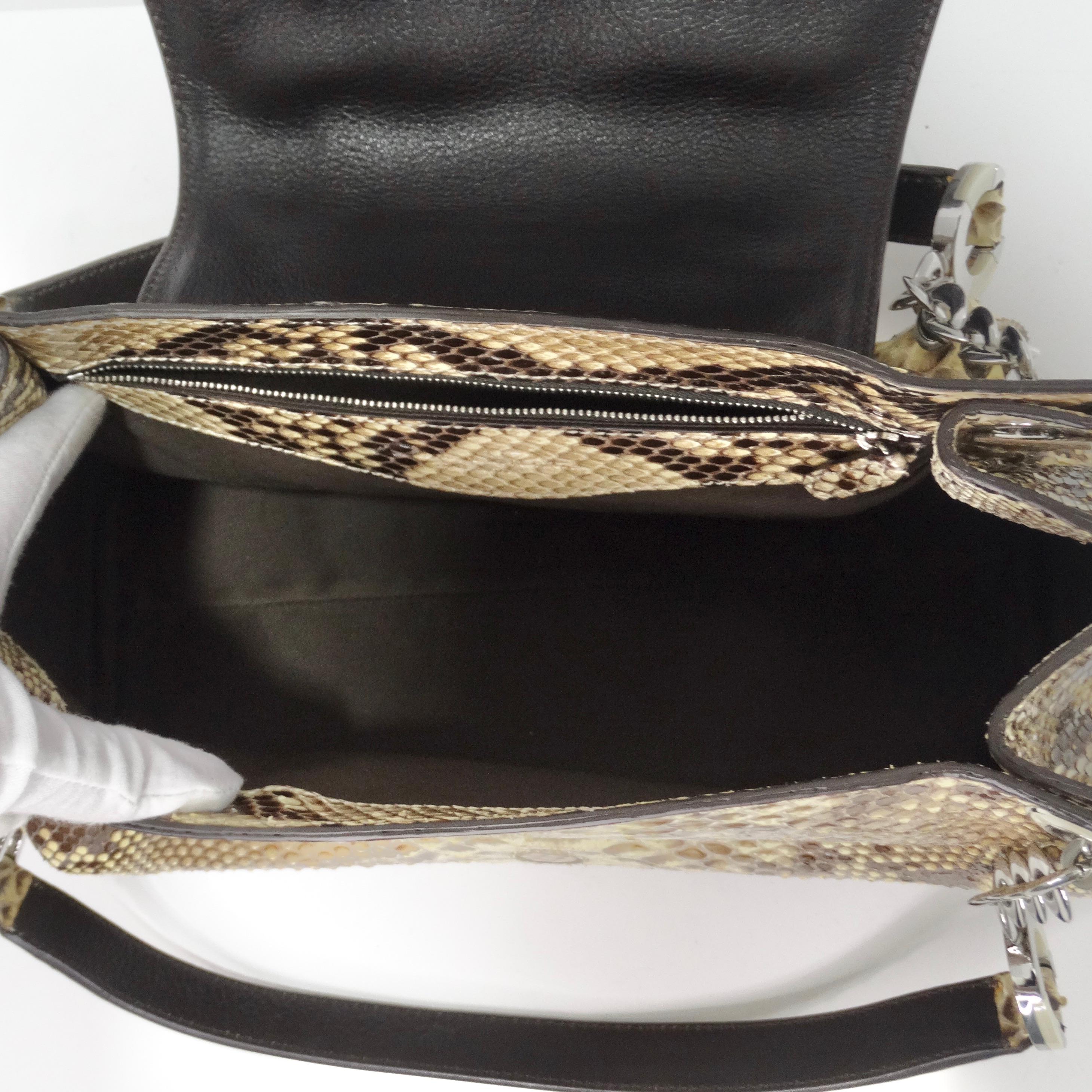 Oscar De La Renta Snakeskin Shoulder Bag For Sale 2