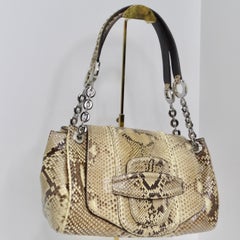Oscar De La Renta Snakeskin Shoulder Bag