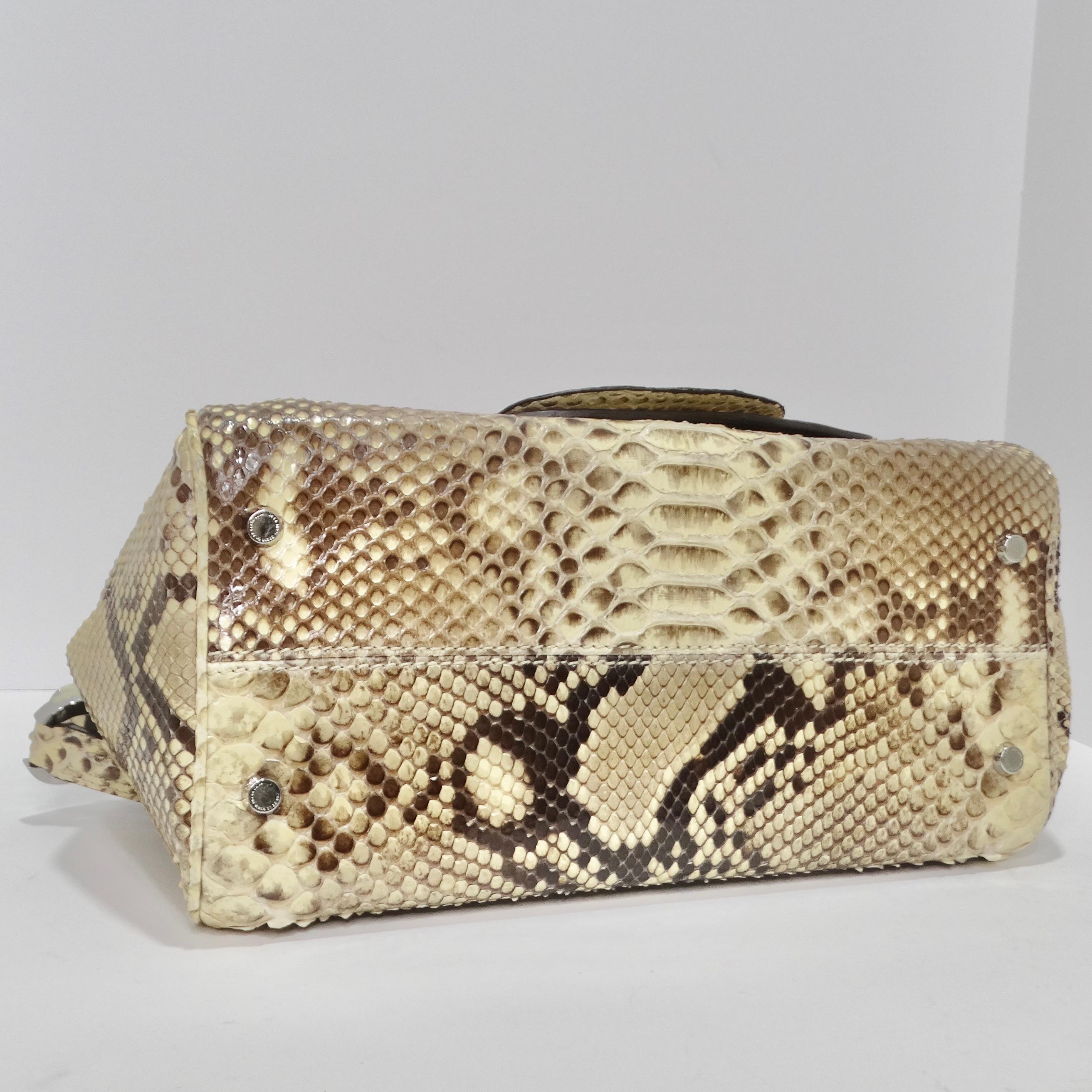 Women's or Men's Oscar De La Renta Snakeskin Shoulder Bag For Sale