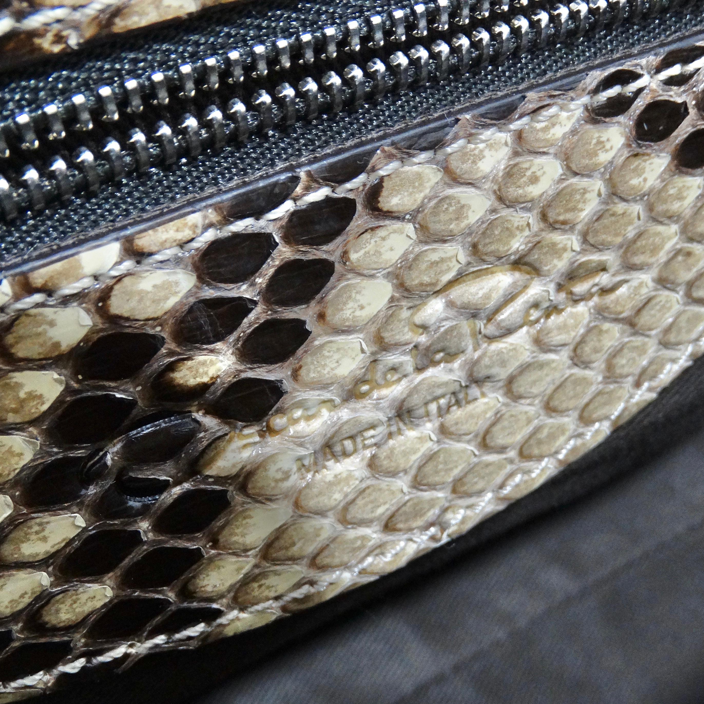 Oscar De La Renta Snakeskin Shoulder Bag For Sale 1