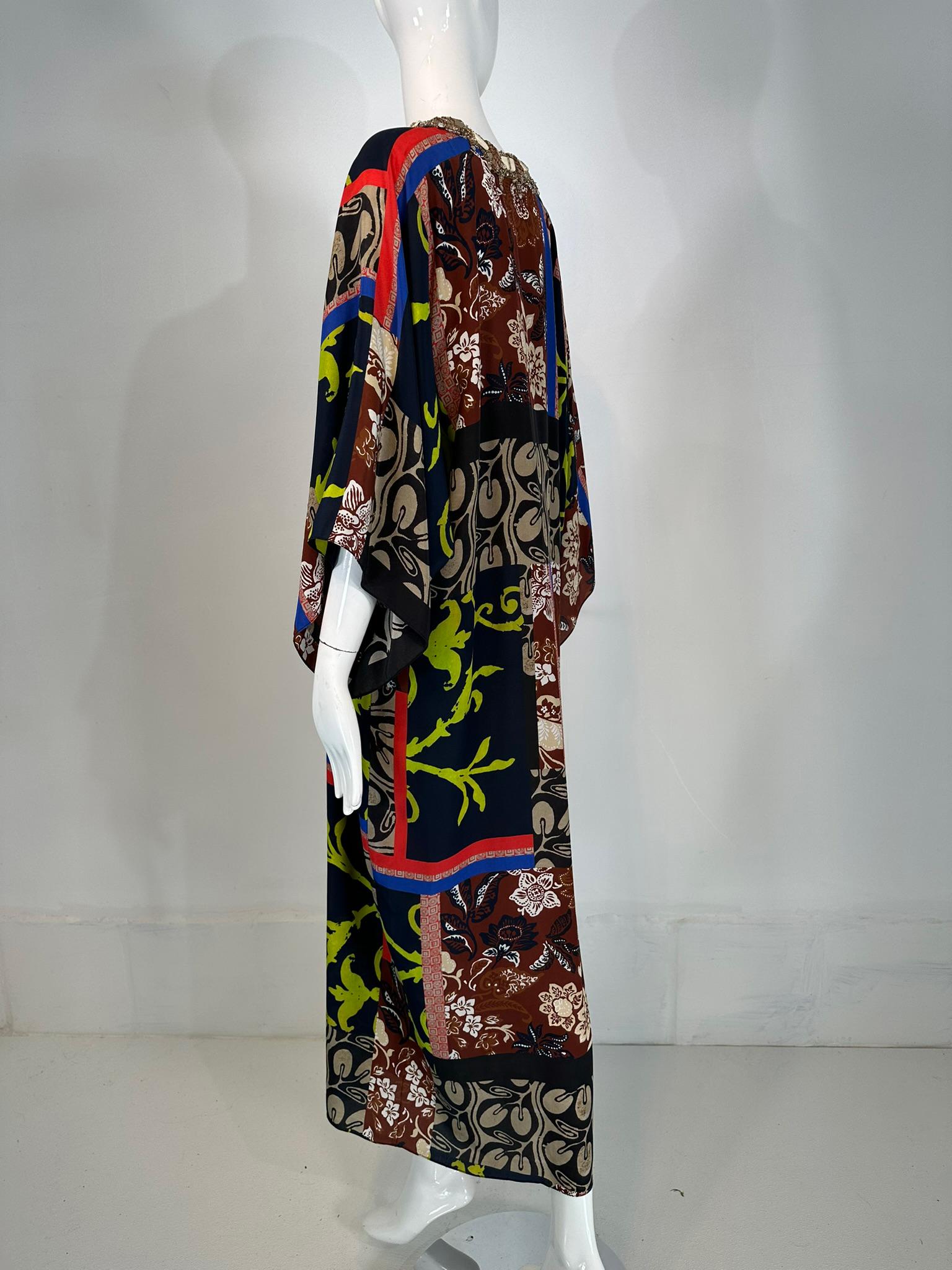 Oscar de la Renta, caftan en soie imprimé bijoux, printemps/été 2012 5