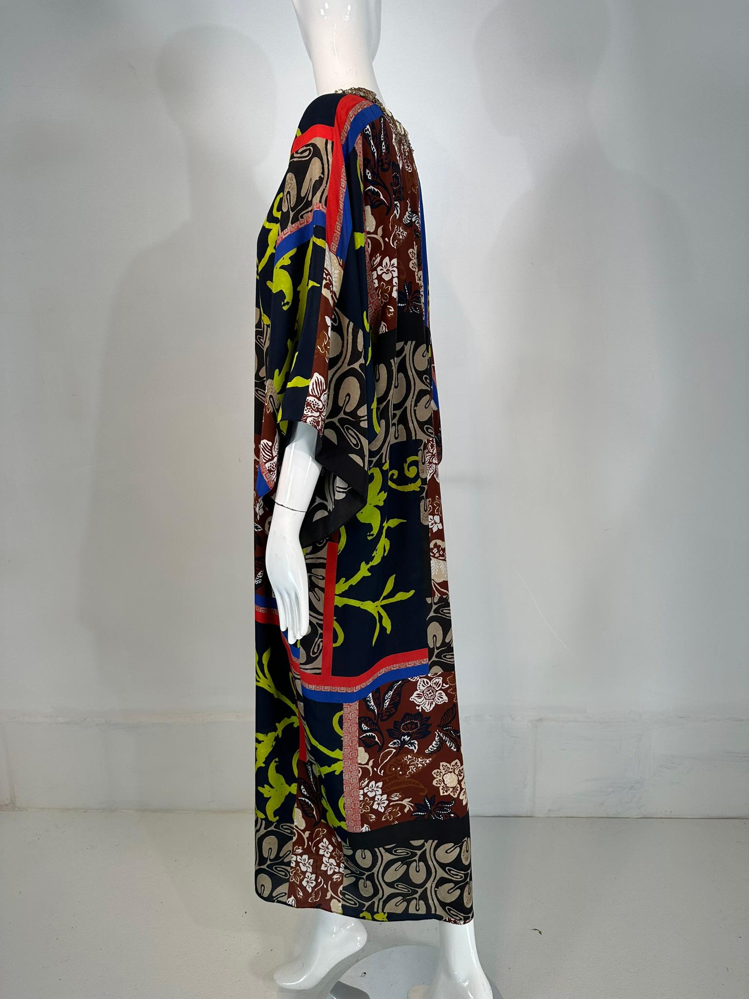 Oscar de la Renta, caftan en soie imprimé bijoux, printemps/été 2012 6