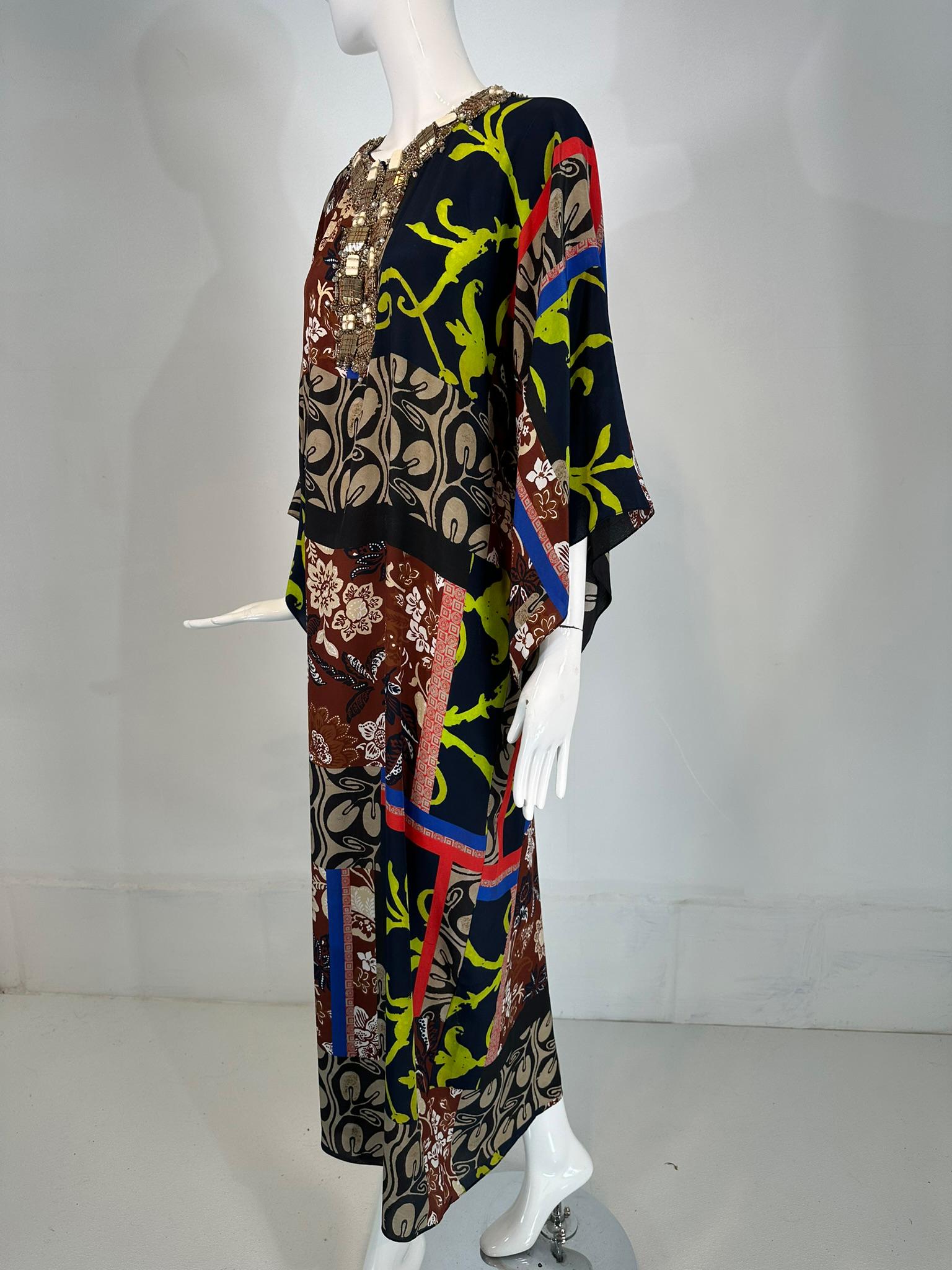Oscar de la Renta, caftan en soie imprimé bijoux, printemps/été 2012 7