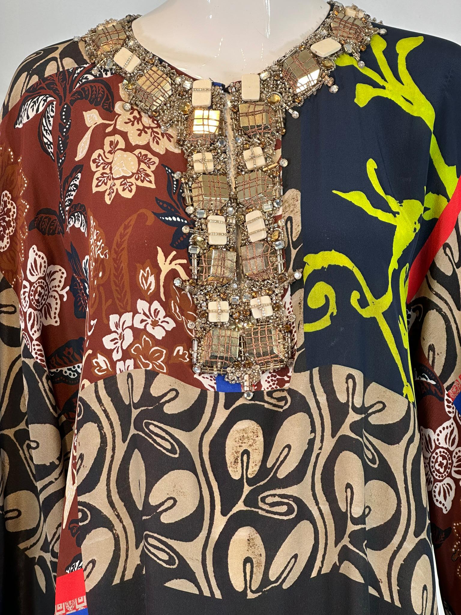 Oscar de la Renta, caftan en soie imprimé bijoux, printemps/été 2012 9