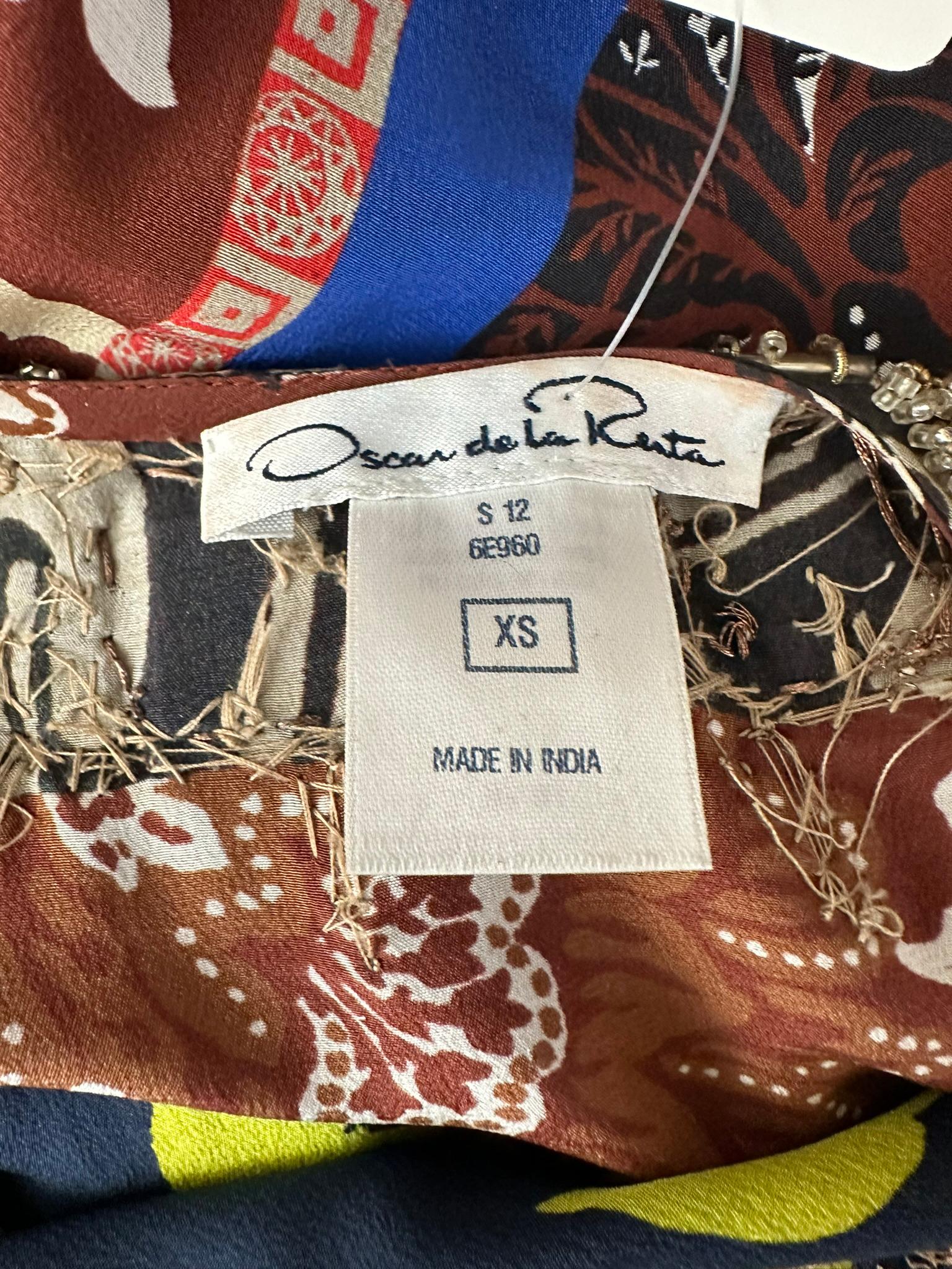 Oscar de la Renta, caftan en soie imprimé bijoux, printemps/été 2012 10