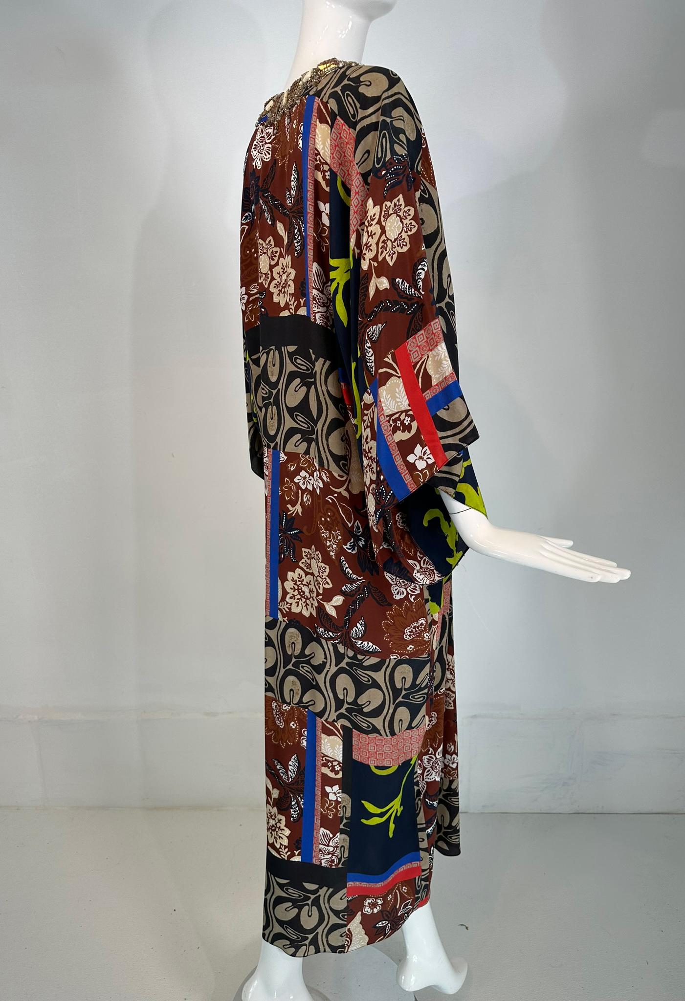  Oscar de la Renta, caftan en soie imprimé bijoux, printemps/été 2012 Pour femmes 