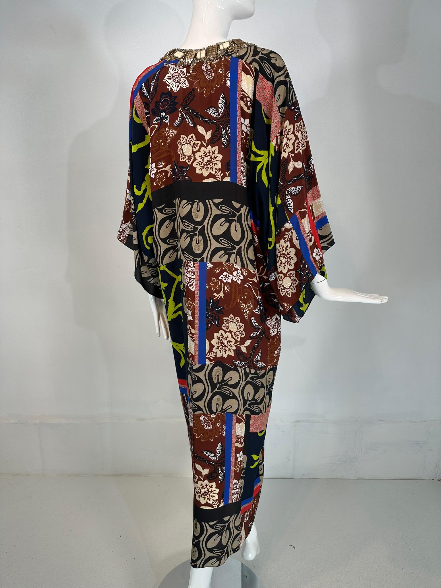 Oscar de la Renta, caftan en soie imprimé bijoux, printemps/été 2012 2