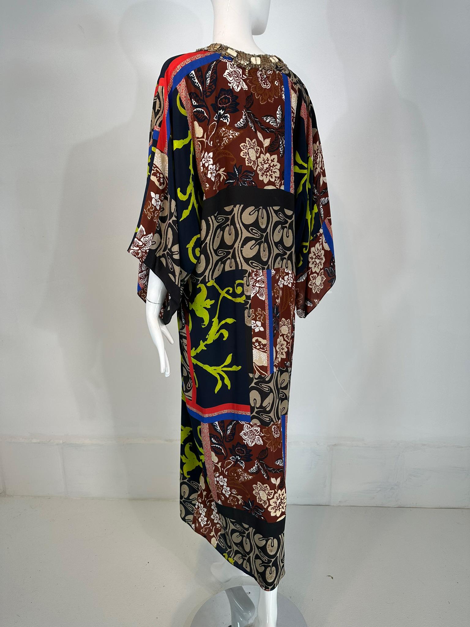 Oscar de la Renta, caftan en soie imprimé bijoux, printemps/été 2012 4