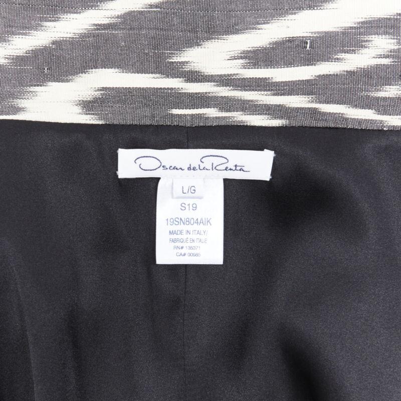 OSCAR DE LA RENTA SS19 Runway brown black leopard pink silk lined kimono L For Sale 6