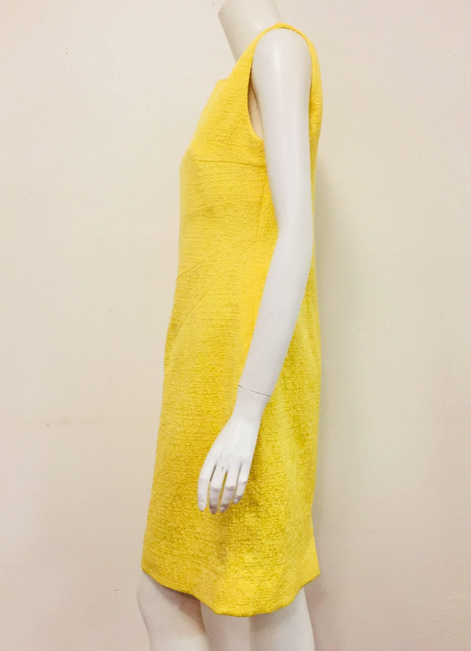 yellow sleeveless dress