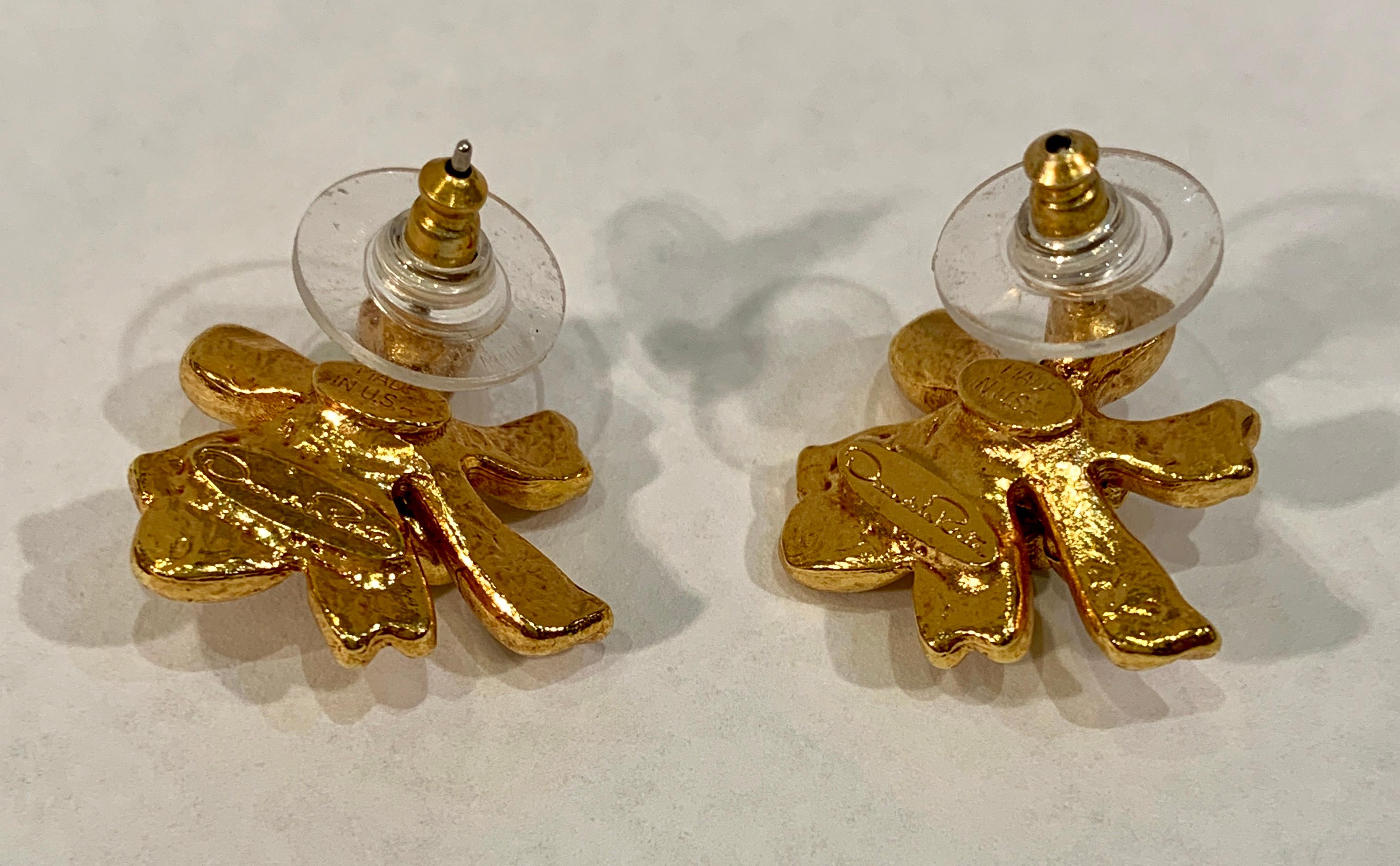 Oscar de la Renta Swarovski Crystal Flower Collar Necklace and Matching Earrings 5