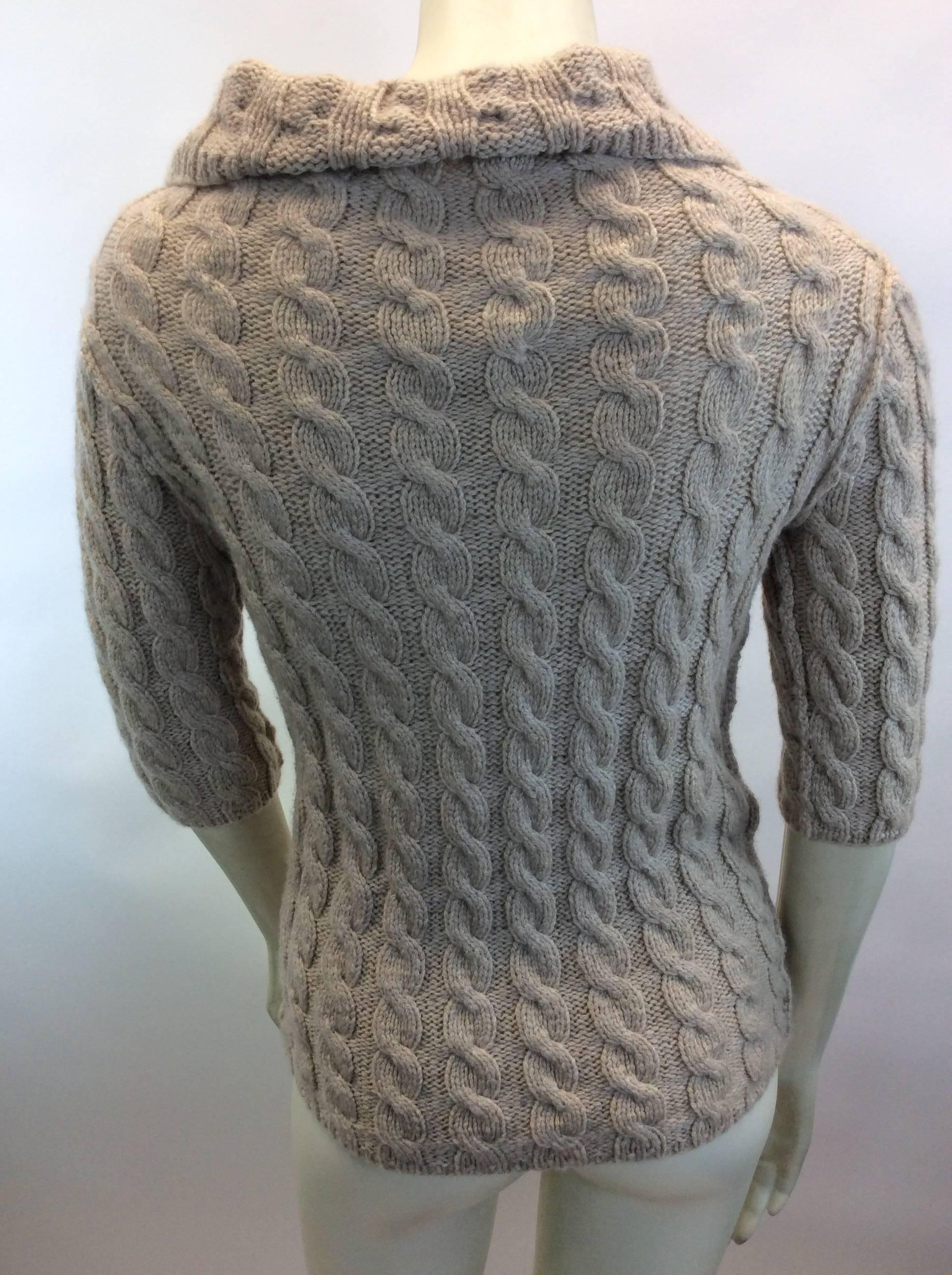 oscar de la renta cable knit sweater
