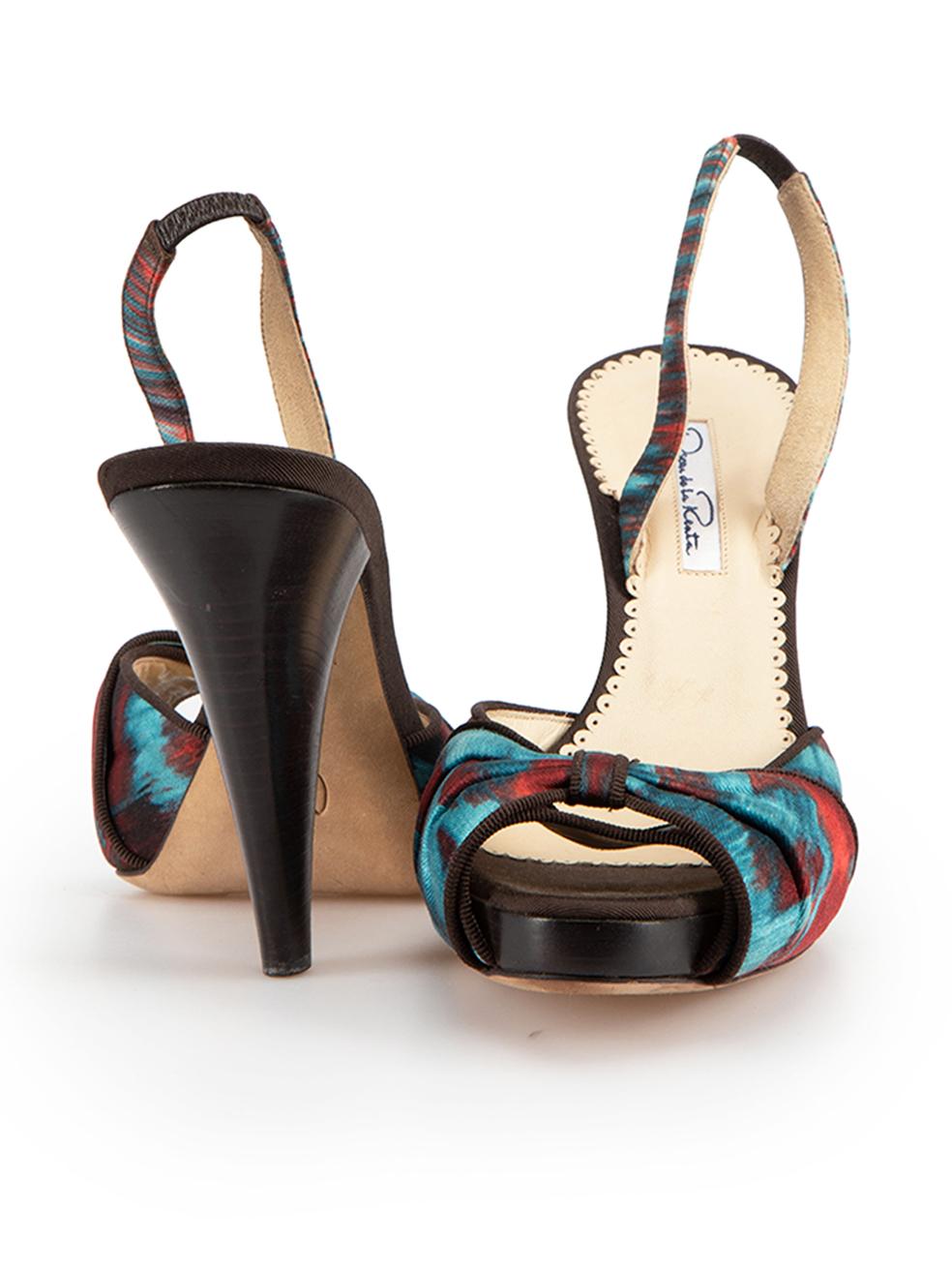 Chaussures à talons Oscar de la Renta tie-dye taille IT 39 Excellent état - En vente à London, GB