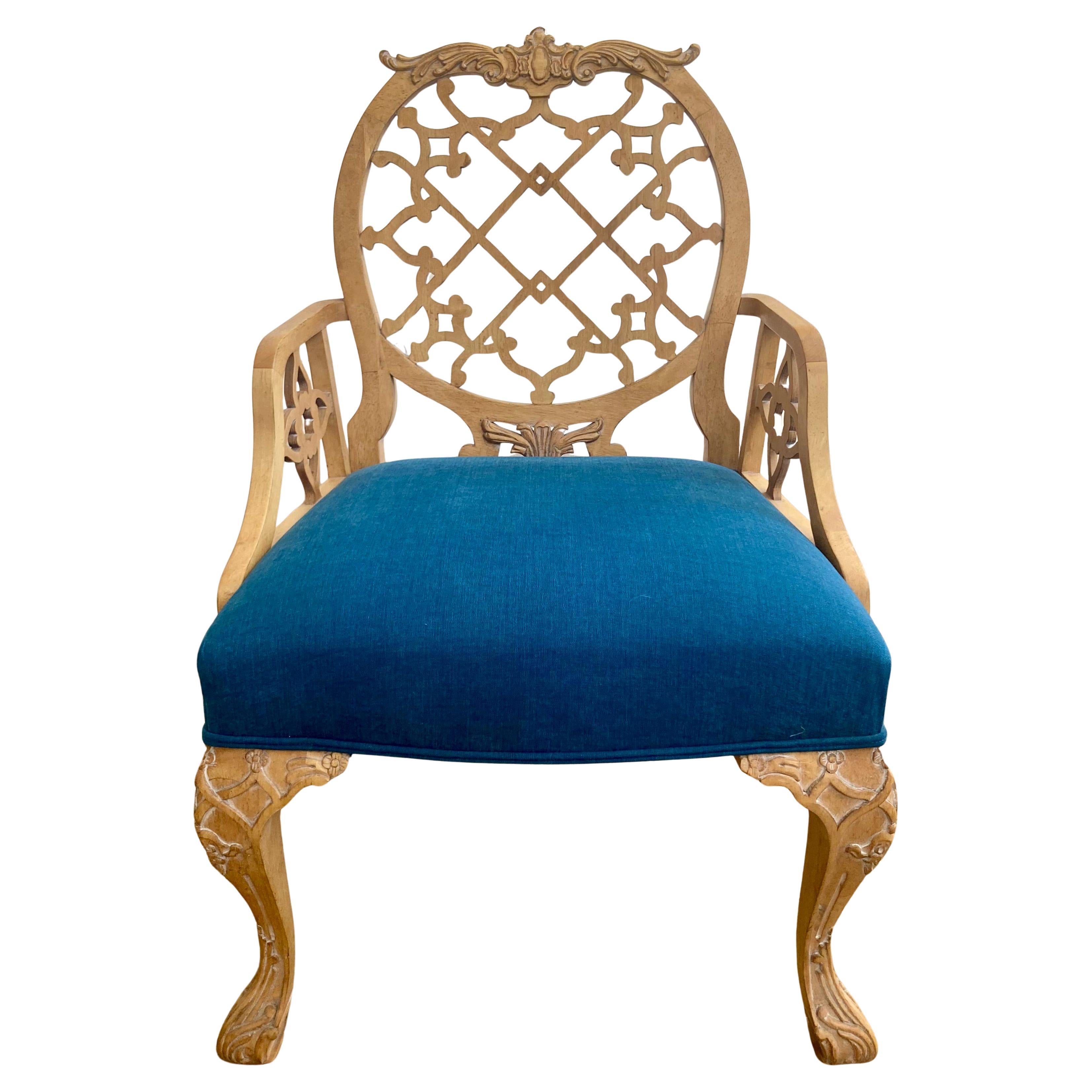 Oscar De La Renta Trellis Back Arm Chair #1