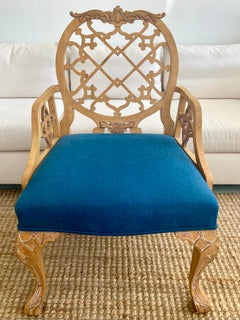 Oscar De La Renta Trellis Back Arm Chair #2