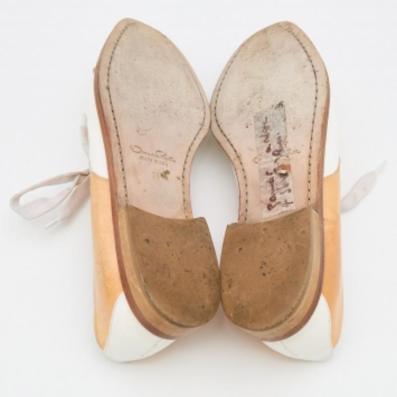 Oscar de la Renta Tricolor Leather Fringe Detail Lace Up Derby Size 39 2
