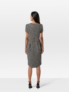 Oscar de la Renta Tweed Floral Detail Dress Size XL