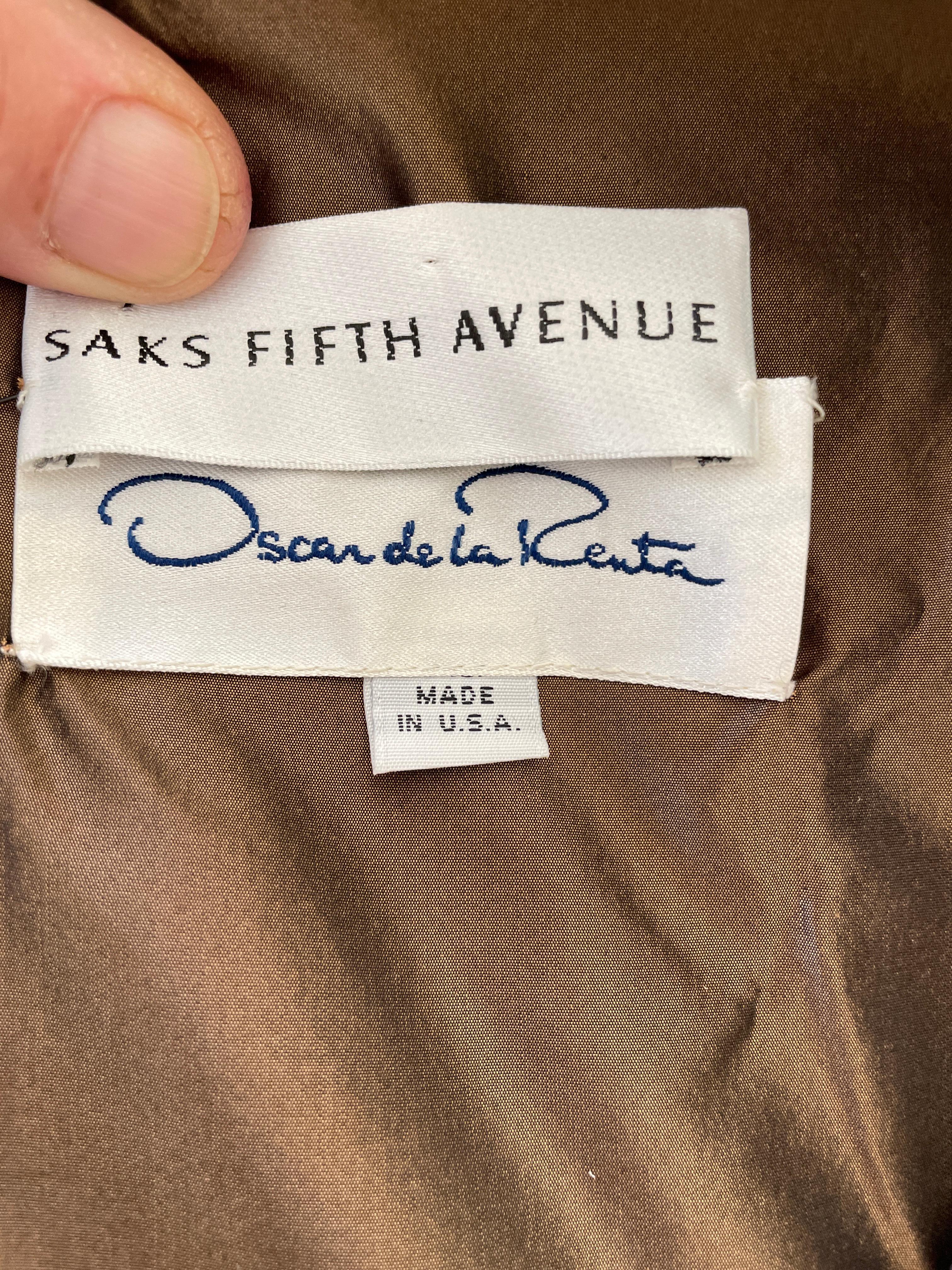 Oscar de la Renta Vintage 80's Leopard Print Silk Ball Gown 3