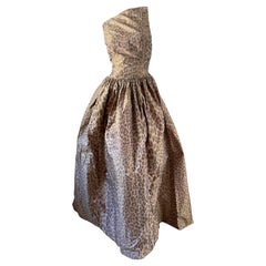 Oscar de la Renta Vintage 80's Leopard Print Silk Ball Gown