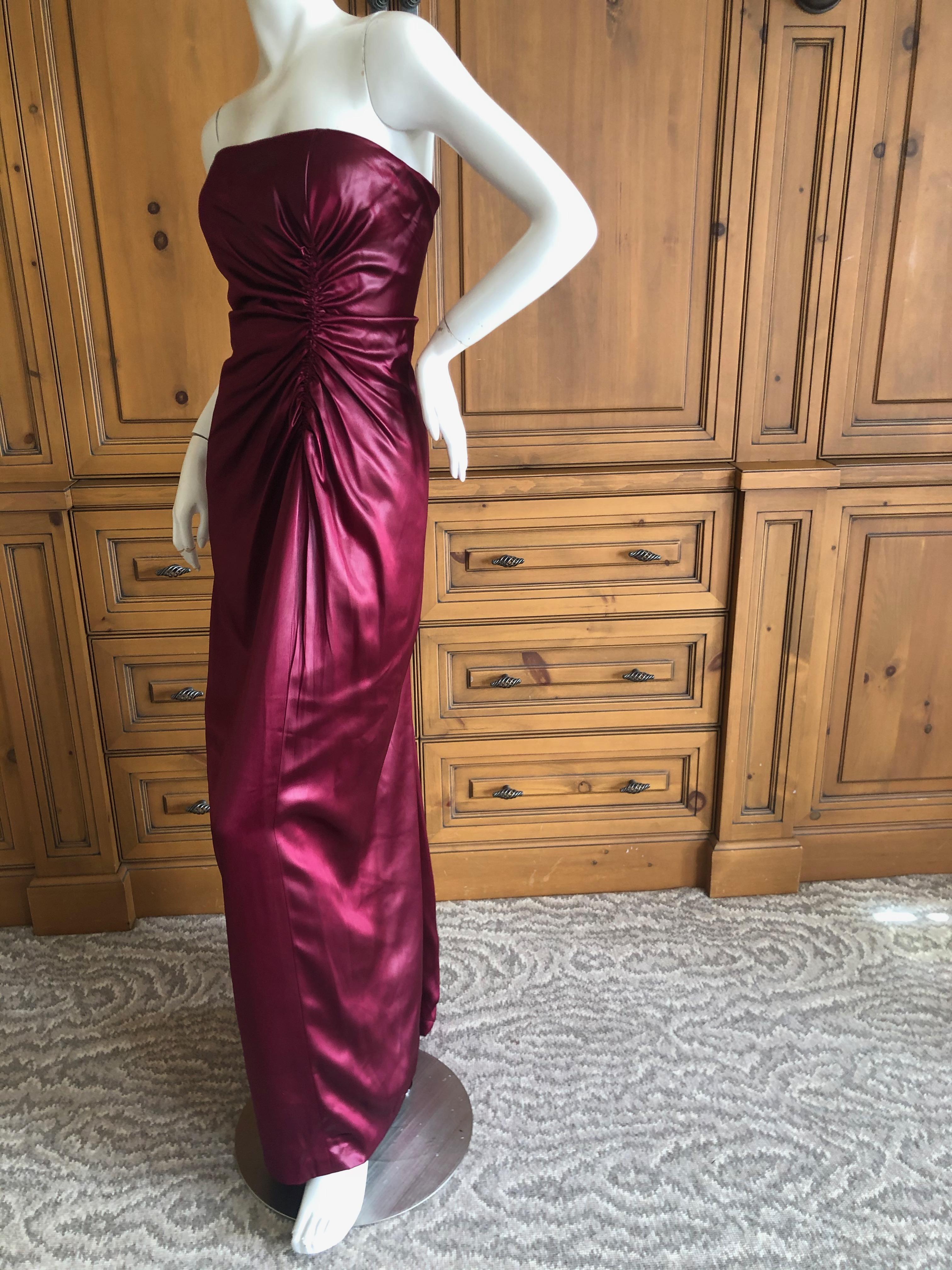 Oscar de la Renta Vintage 1980's Strapless Evening Dress with Built in Corset
Such a beautiful color, the finish has a metallic sheen.
Size 4 but runs small
 Bust 32