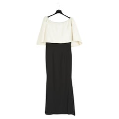 Oscar de la Renta Vintage bicolor Crepe Gown FR36