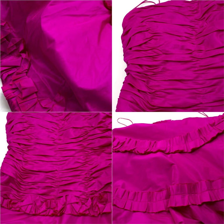 Oscar de la Renta vintage couture pink silk-taffeta gown US 6 at 1stDibs