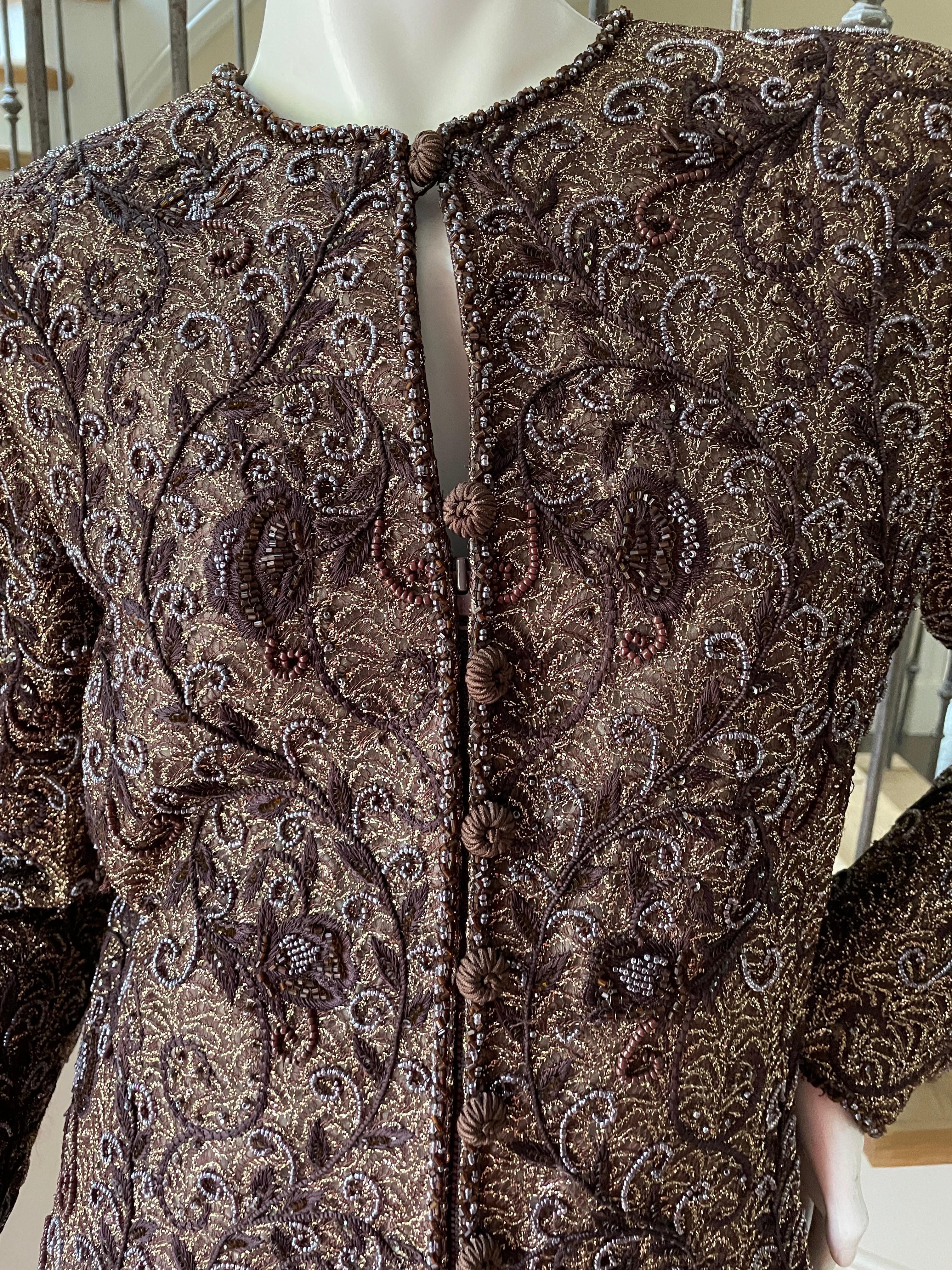 Oscar de la Renta Vintage Embellished Evening Coat For Sale 2