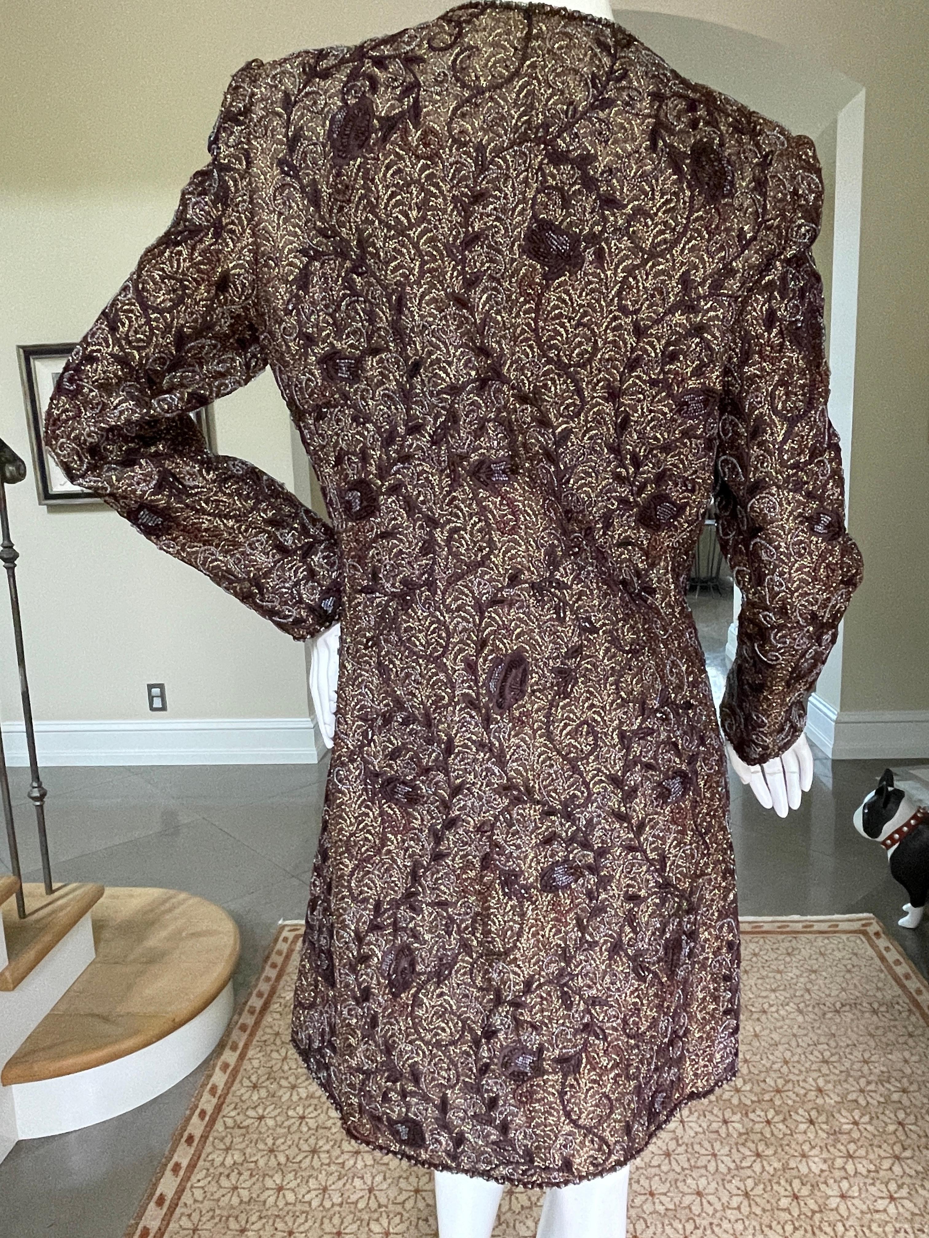 Oscar de la Renta Vintage Embellished Evening Coat For Sale 4